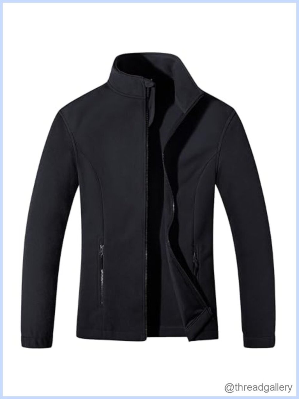 Women's Lightweight Fleece Jacket Zip Up Coat Long Sleeve with Pockets